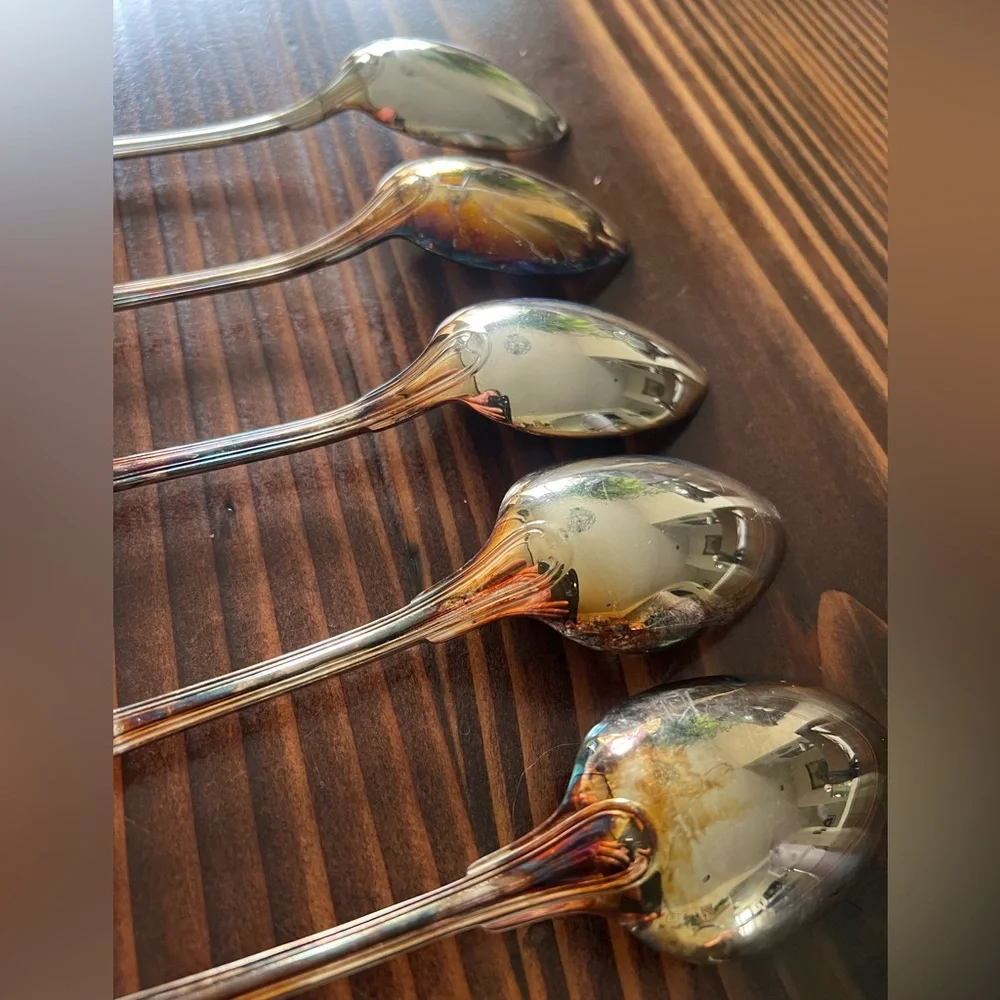 Set of 5 Russian silver spoons 84gr 60gr stamped - Picture 4 of 9